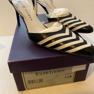 Ralph Lauren “Delila” Slingback strip Pumps/Heels